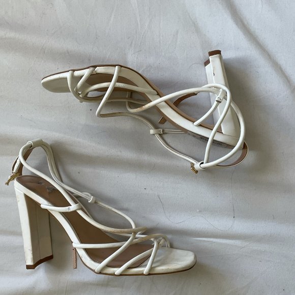 BCBGeneration White Strappy Sandals - Picture 2 of 2